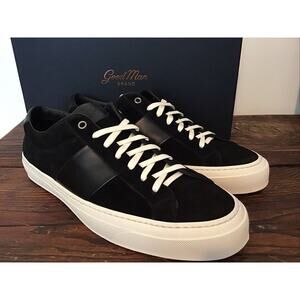 Good Man Brand Legacy Lo Top Men's 11.5 Black Suede/Vachetta Leather Sneakers